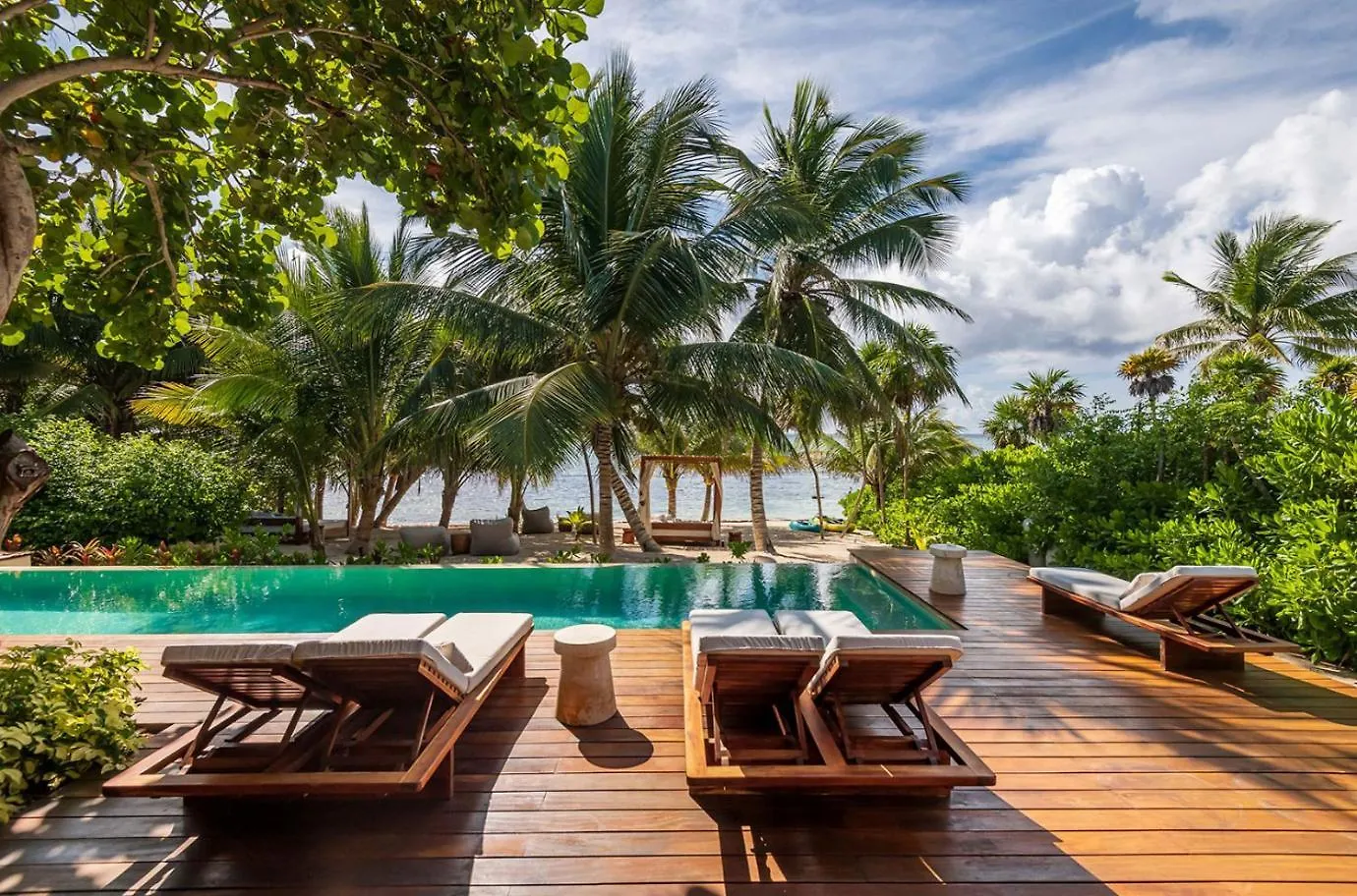Beachfront Tankah 3 Villa For 18 Guests! Тулум