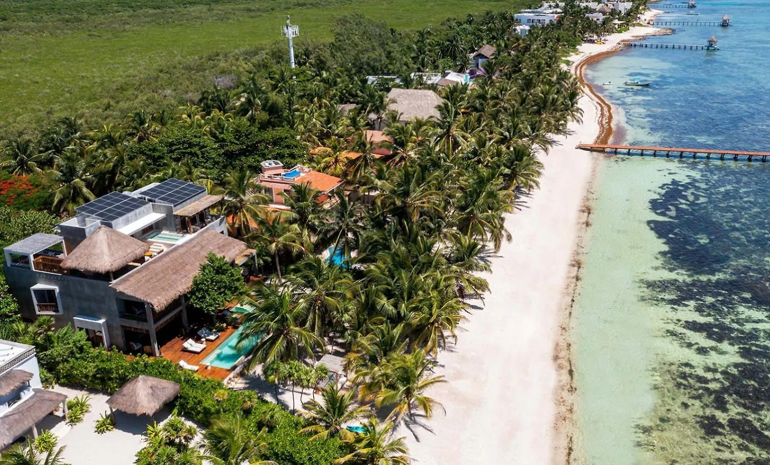 Beachfront Tankah 3 Villa For 18 Guests! Тулум